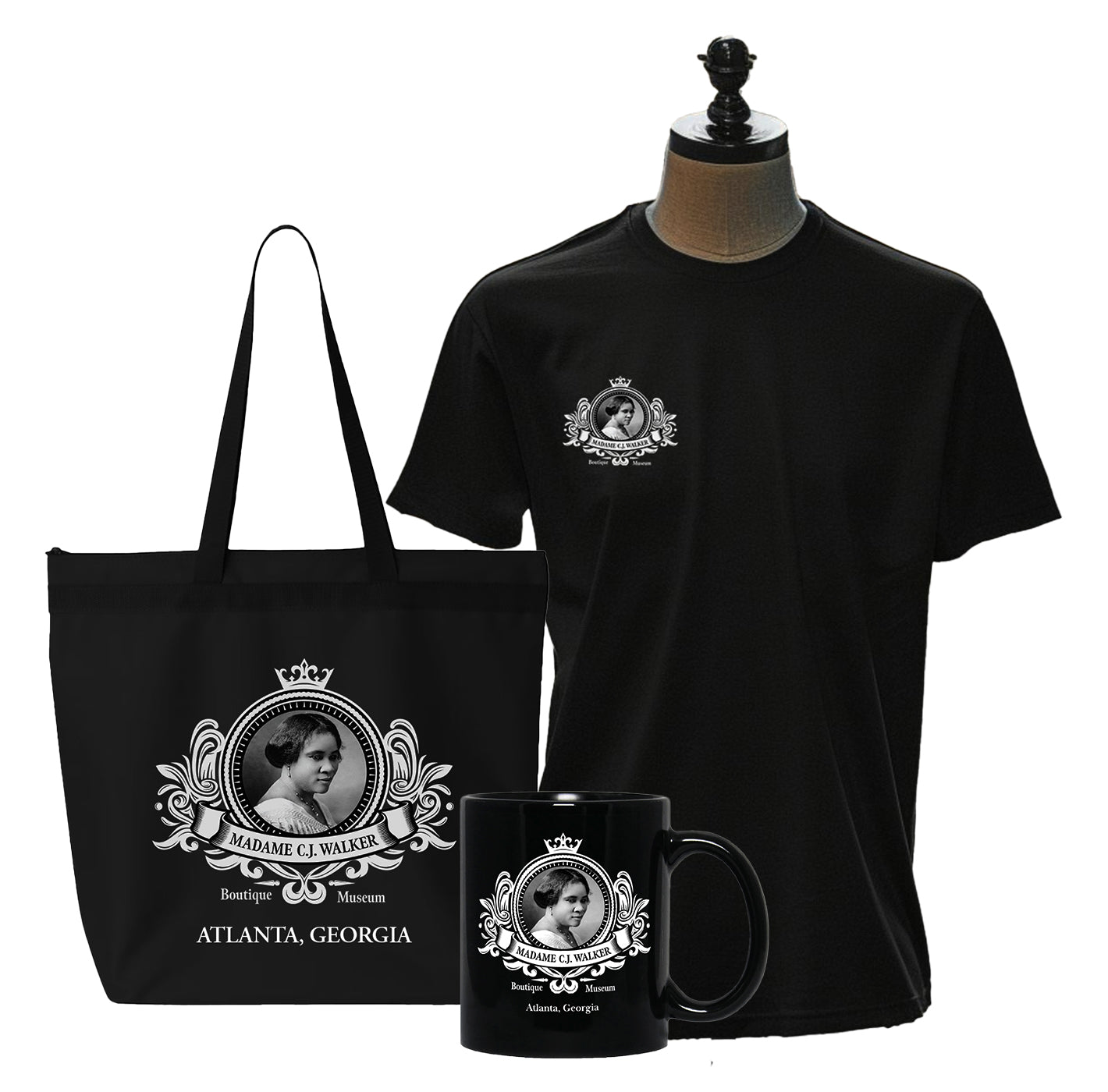 Madame C.J. Walker Tribute Bundle - T-shirt, Tote Bag and Mug
