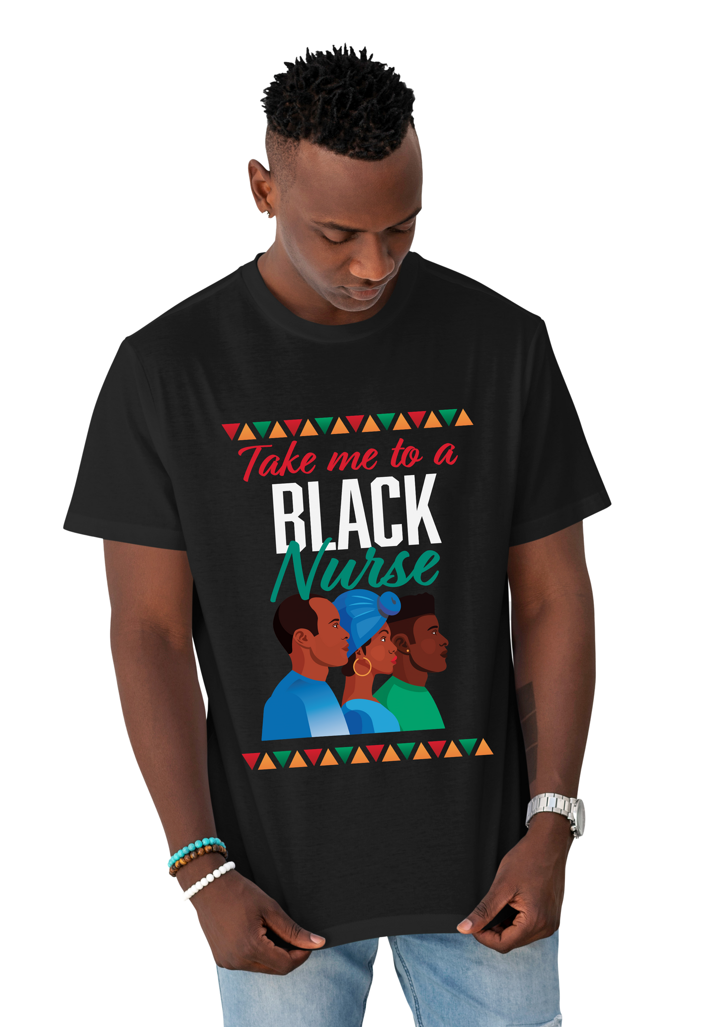 Take me to a Black Nurse - Full Graphic T-shirt