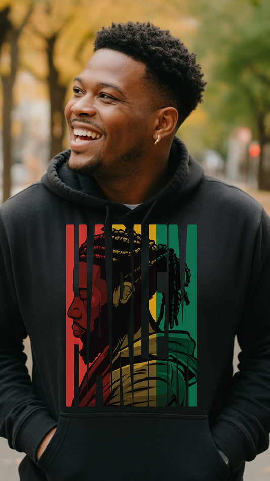 Harlem Black Man Graphic Hoodie