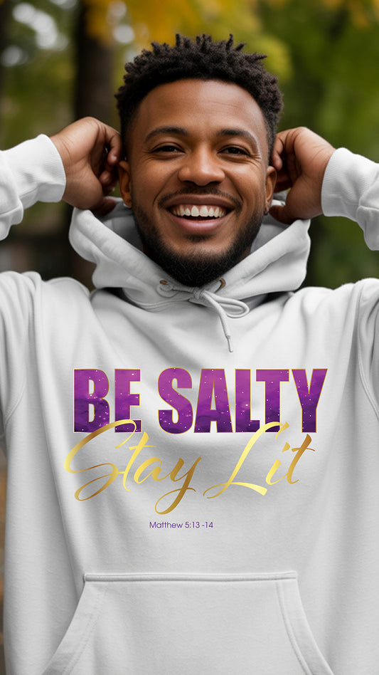 Stay Salty, Get Lit' Graphic Hoodie