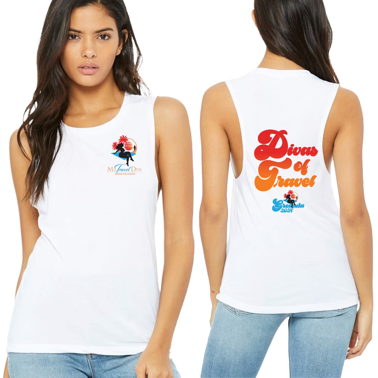 Mz. Travel Diva Grenada - 2 Sided Muscle Shirt